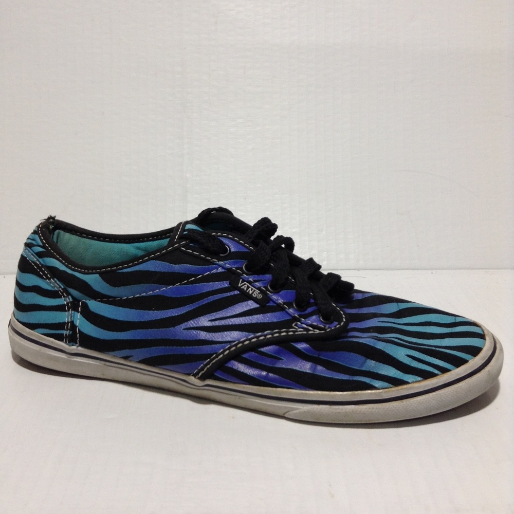 VANS Zebra Canvas Black Blue Sneaker 8